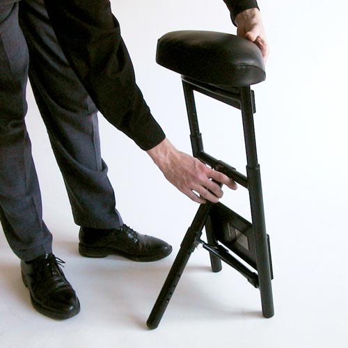 Adjusting the height of the stool